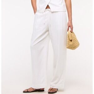 Abercrombie & Fitch White Wide Leg Drawstring Pants